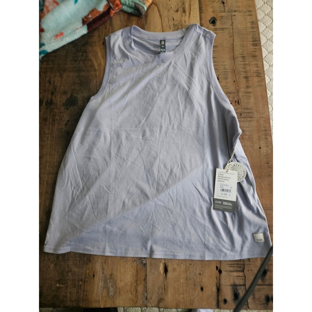 Vuori Energy Top Long Lavender Mist Heather Tank XL VW1156 Womens Activewear